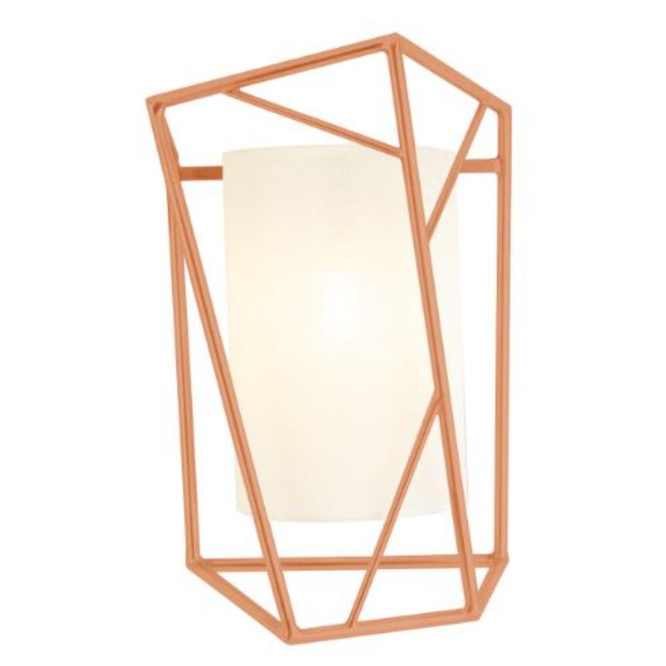 Salmon Star wall lamp by Dooq
Dimensions: W 28 x D 20 x H 51 cm
Materials: lacquered metal, polished or satin metal.
abat-jour: linen
Also available in different colors and materials.

Information:
230V/50Hz
E14/1x15W