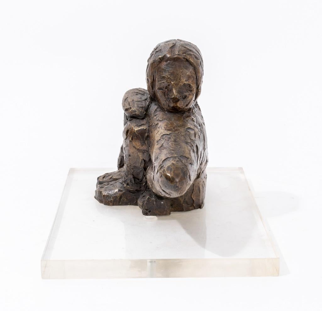 Mid-Century Modern Salmones Brutalist Figurative Bronze Sculpture For Sale