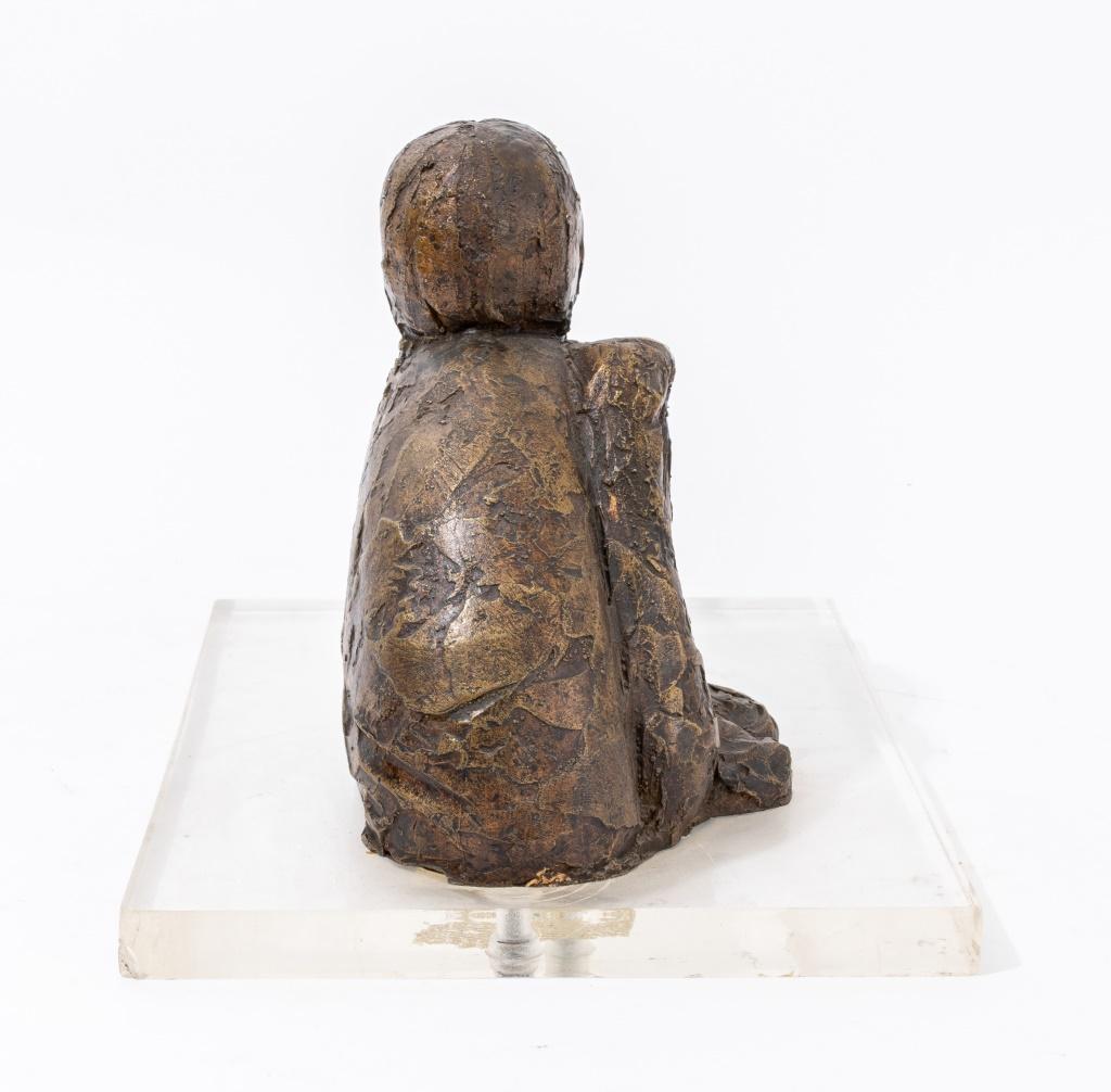 Sculpture figurative brutaliste de Salmones en bronze en vente 1
