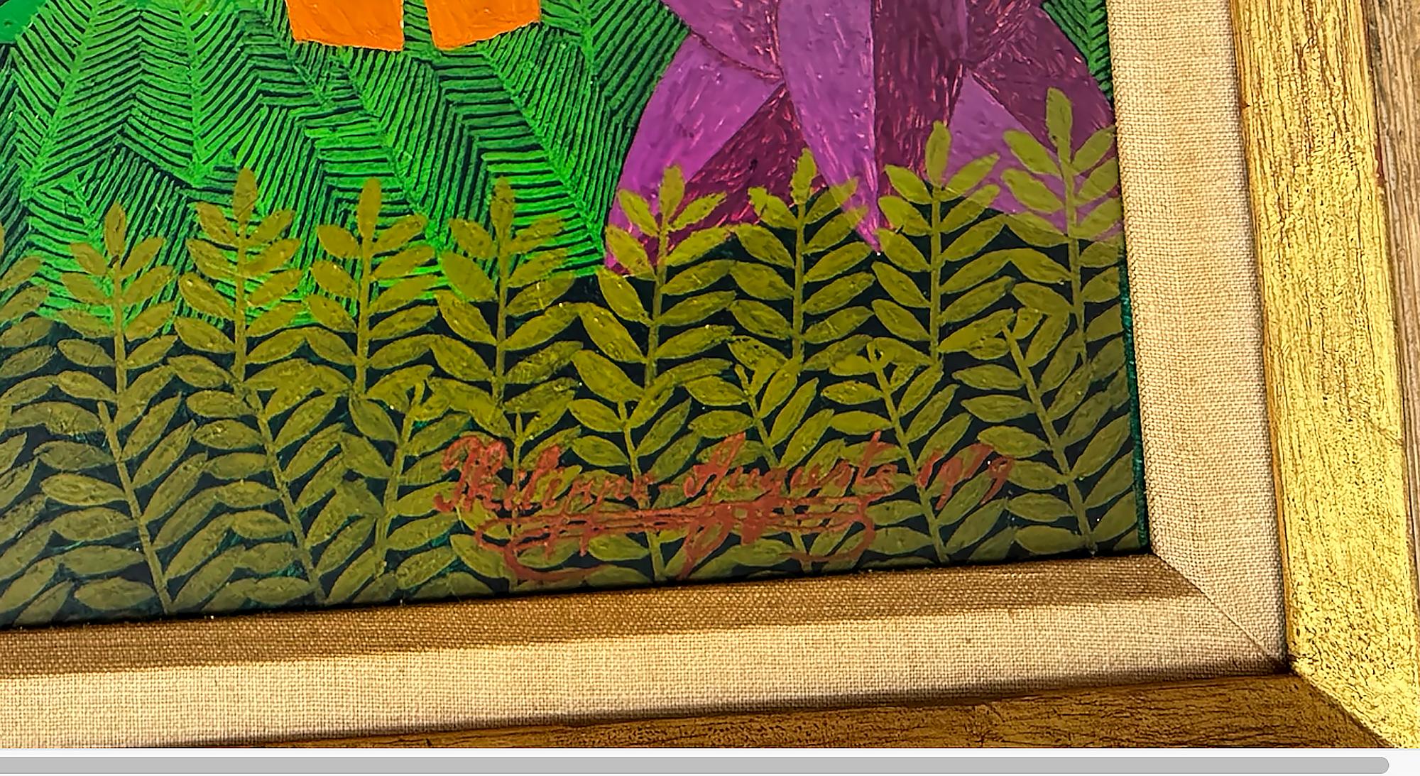 Snail Woman Jungle Fantasy  - Haitian Master like Henri Rousseau For Sale 5