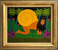 Snail Woman Jungle Fantasy  - Haitian Master like Henri Rousseau