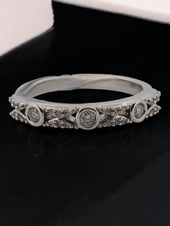 Salome  10k Weißgold Ring mit 0,25ct natürlichen Diamanten - Größe 6,75