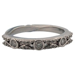 Salome  10K White Gold Diamond Ring, 0.25 CT Diamond, Size 6.75, Dainty Engagem