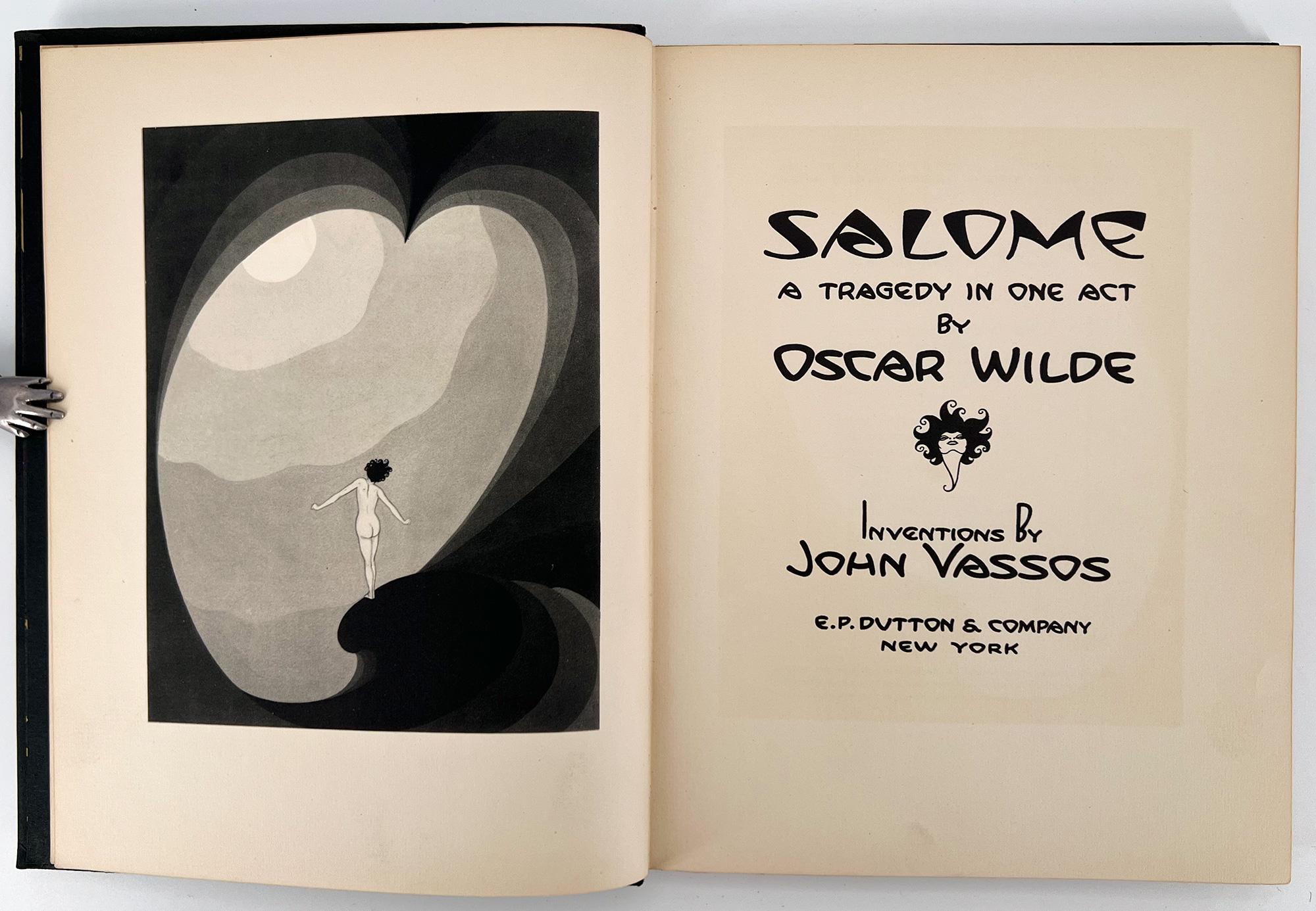 New York : E. P. Dutton, 1930. John Vassos. 2e édition. 
Petit 4to, 9 1/8 x 7 1/8 (232 x 180 mm) ; 57 pp. 
Frontispice et 15 illustrations monochromes de John Vassos, chacune précédée d'une page non numérotée avec une légende en regard. Plaques