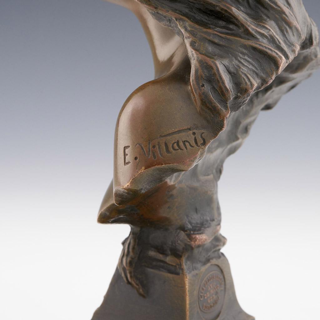 'Salome' Original Art Nouveau Bronze Bust by Emmanuel Villanis 8