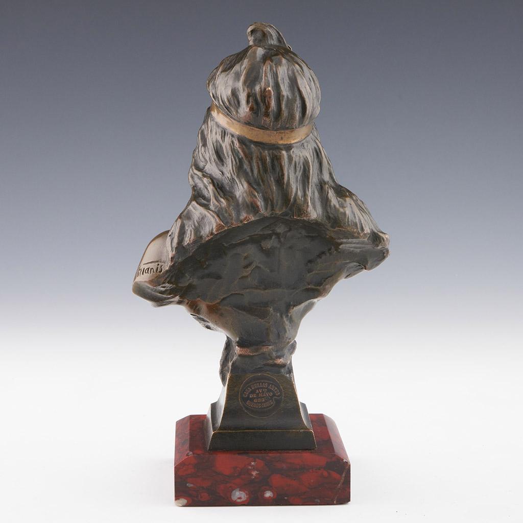 19th Century 'Salome' Original Art Nouveau Bronze Bust by Emmanuel Villanis