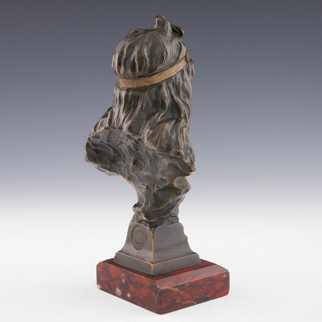'Salome' Original Art Nouveau Bronze Bust by Emmanuel Villanis 1