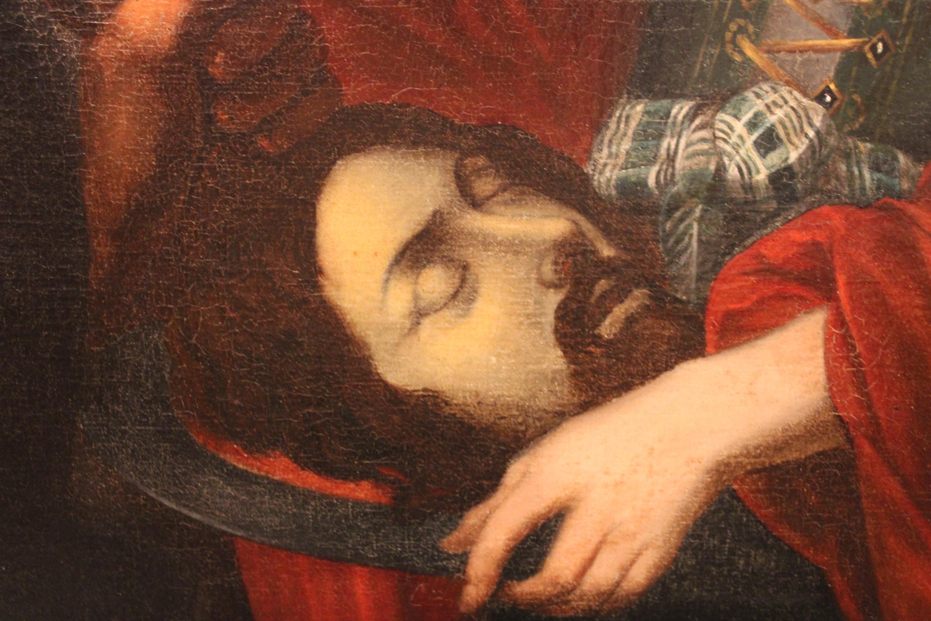Salome erhielt den Kopf des Heiligen Johannes des Baptisten, Gemälde aus dem 17. Jahrhundert im Zustand „Relativ gut“ im Angebot in Paris, FR