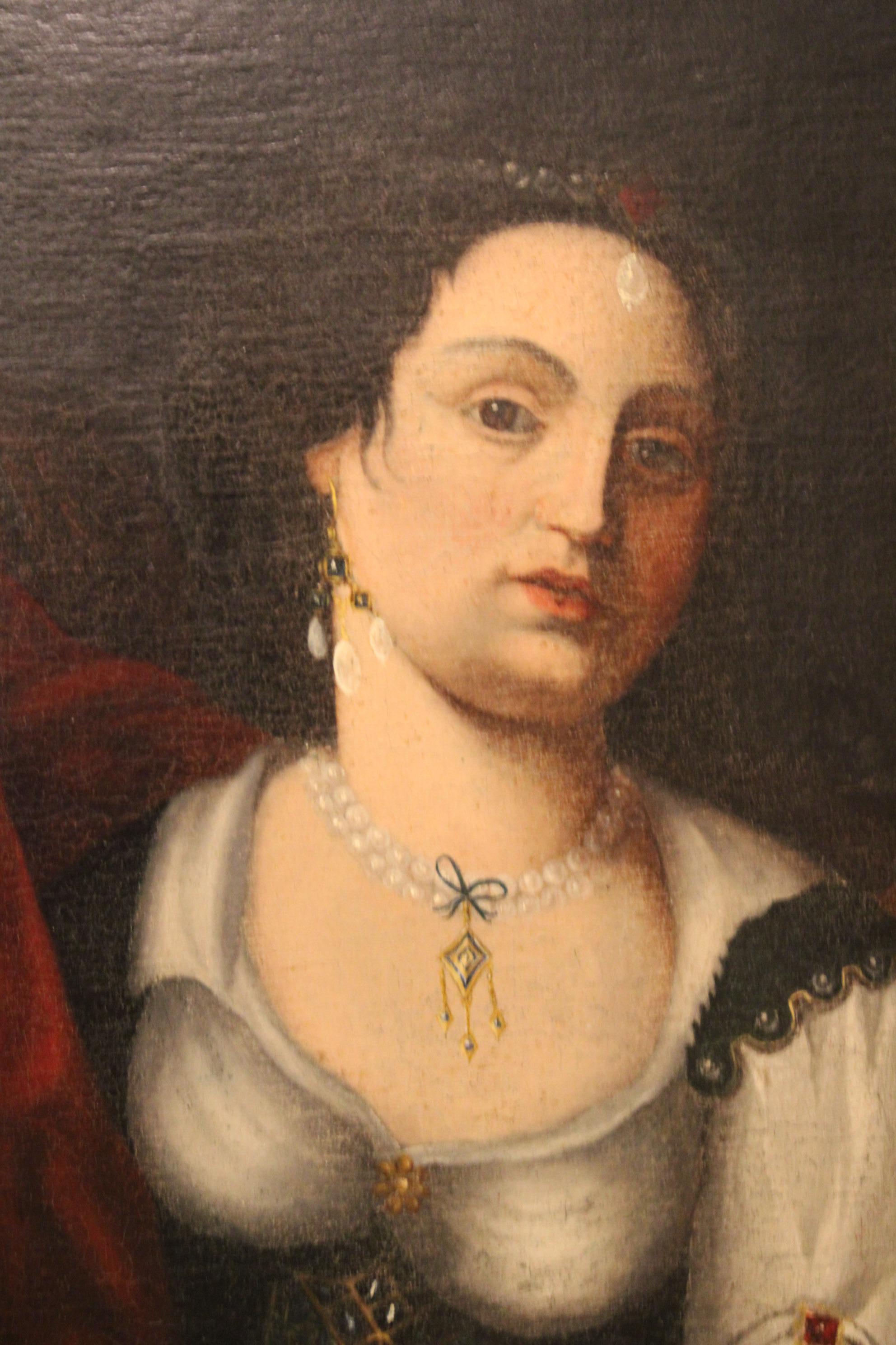 Salome erhielt den Kopf des Heiligen Johannes des Baptisten, Gemälde aus dem 17. Jahrhundert (Farbe) im Angebot