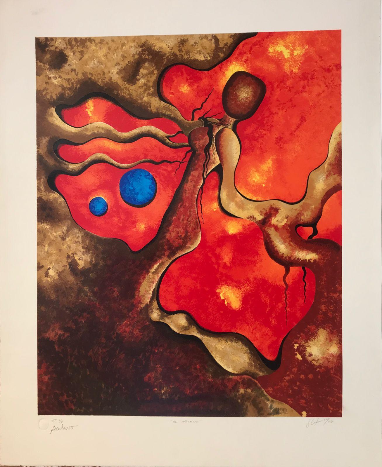 Salomon Cohen (Messico, )
'Al infinito', 2003
serigrafia su carta Guarro Super Alpha 250g.
37,1 x 30 pollici (94 x 76 cm)
Macchiato
ID: COH-101
Firmato a mano dall'autore