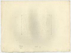 Arcadian landscape with waterfall by Salomon Gessner - Etching - 18th Century