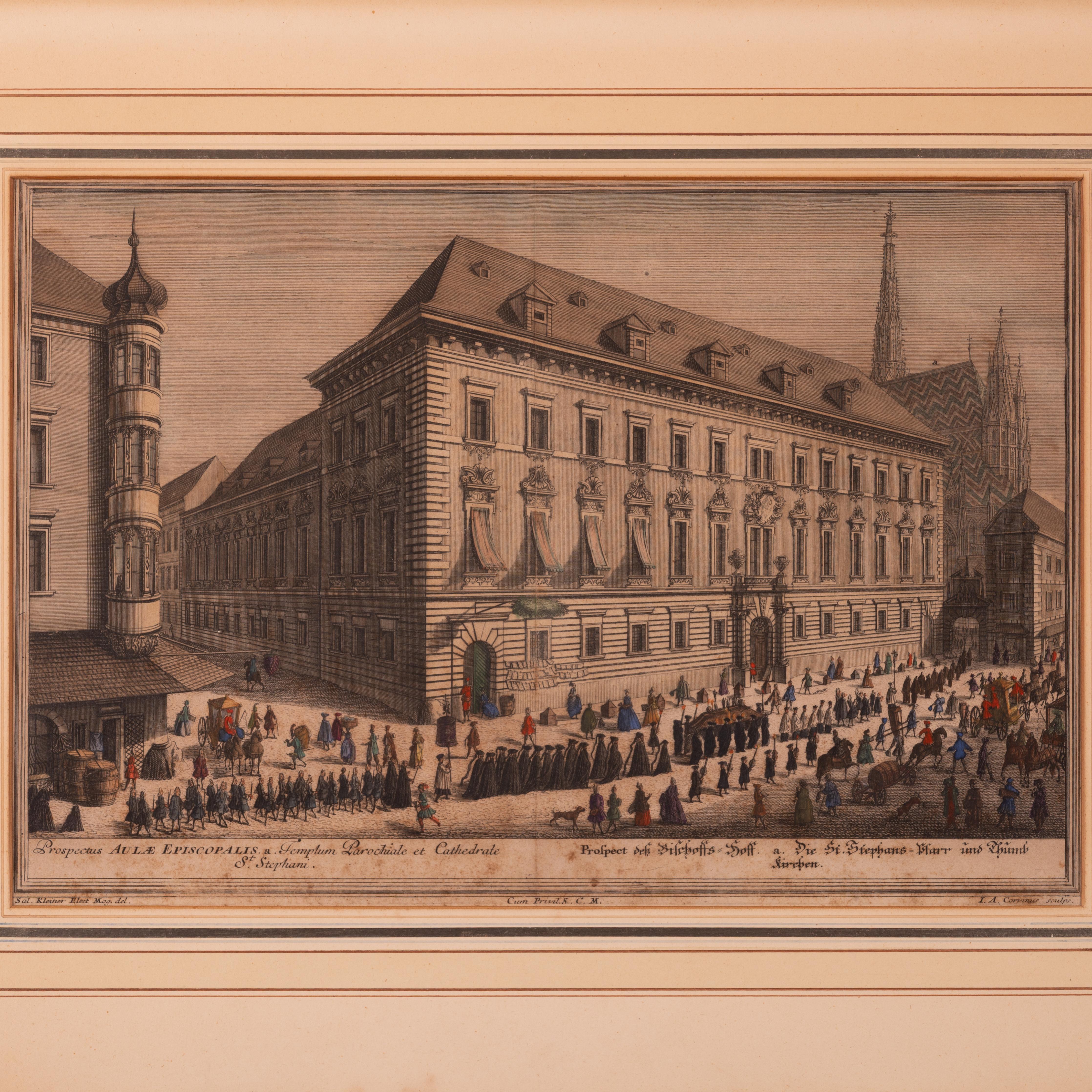 Salomon Kleiner - Wiener Architekturstiche, um 1740 (18. Jahrhundert) im Angebot