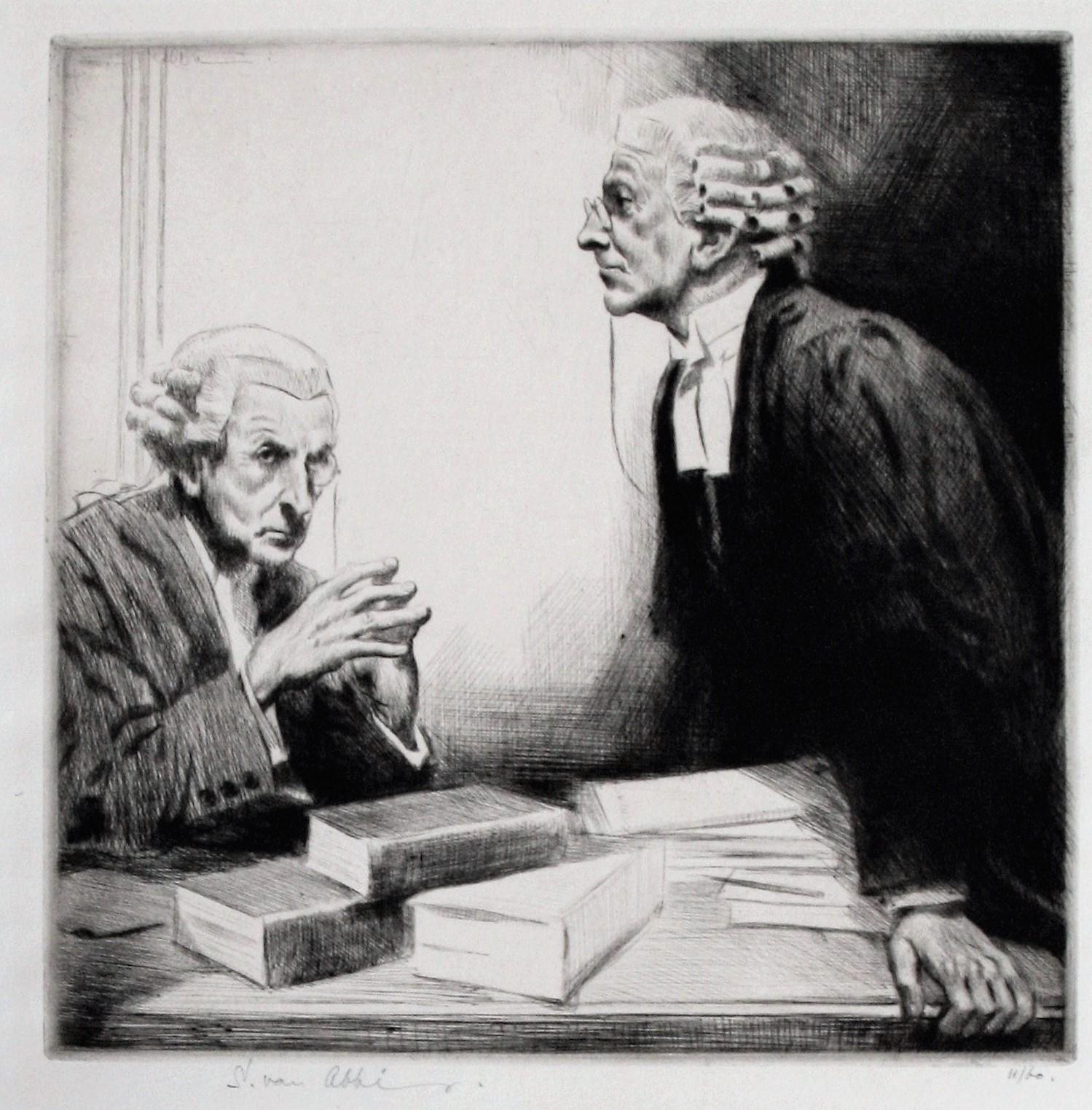 The Law - Print by Salomon Van Abbé, A.R.E.