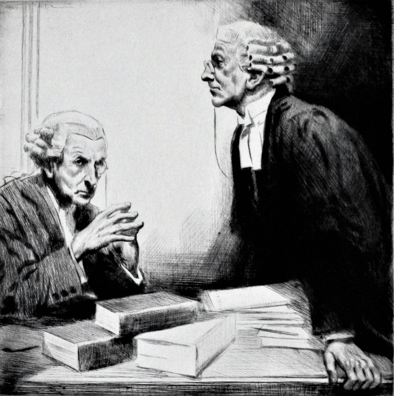 Salomon Van Abbé, A.R.E. Portrait Print - The Law