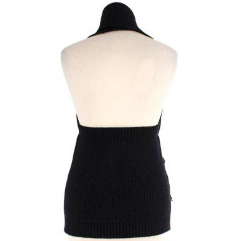 Women's Salon 02 Black Wool Knitted Top & Skirt For Sale