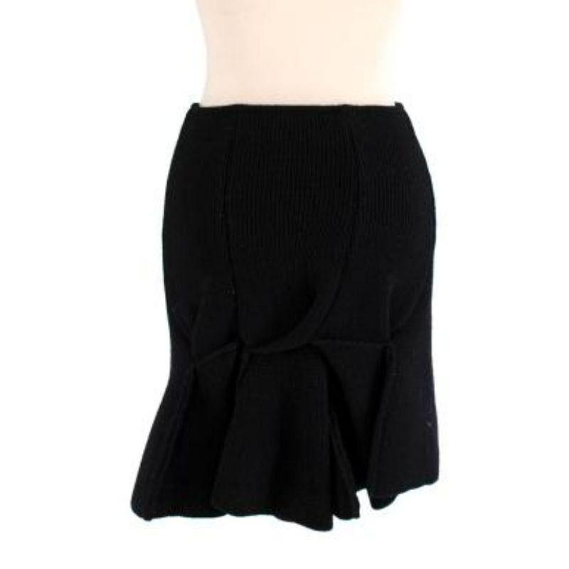 Salon 02 Black Wool Knitted Top & Skirt For Sale 2