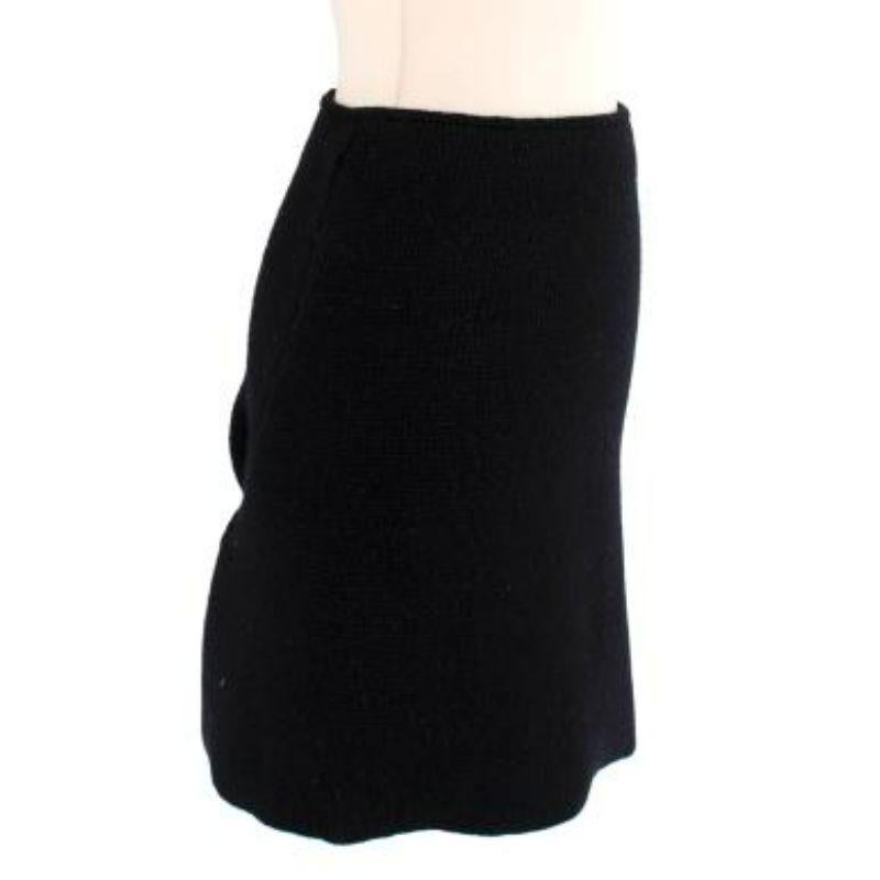 Salon 02 Black Wool Knitted Top & Skirt For Sale 3