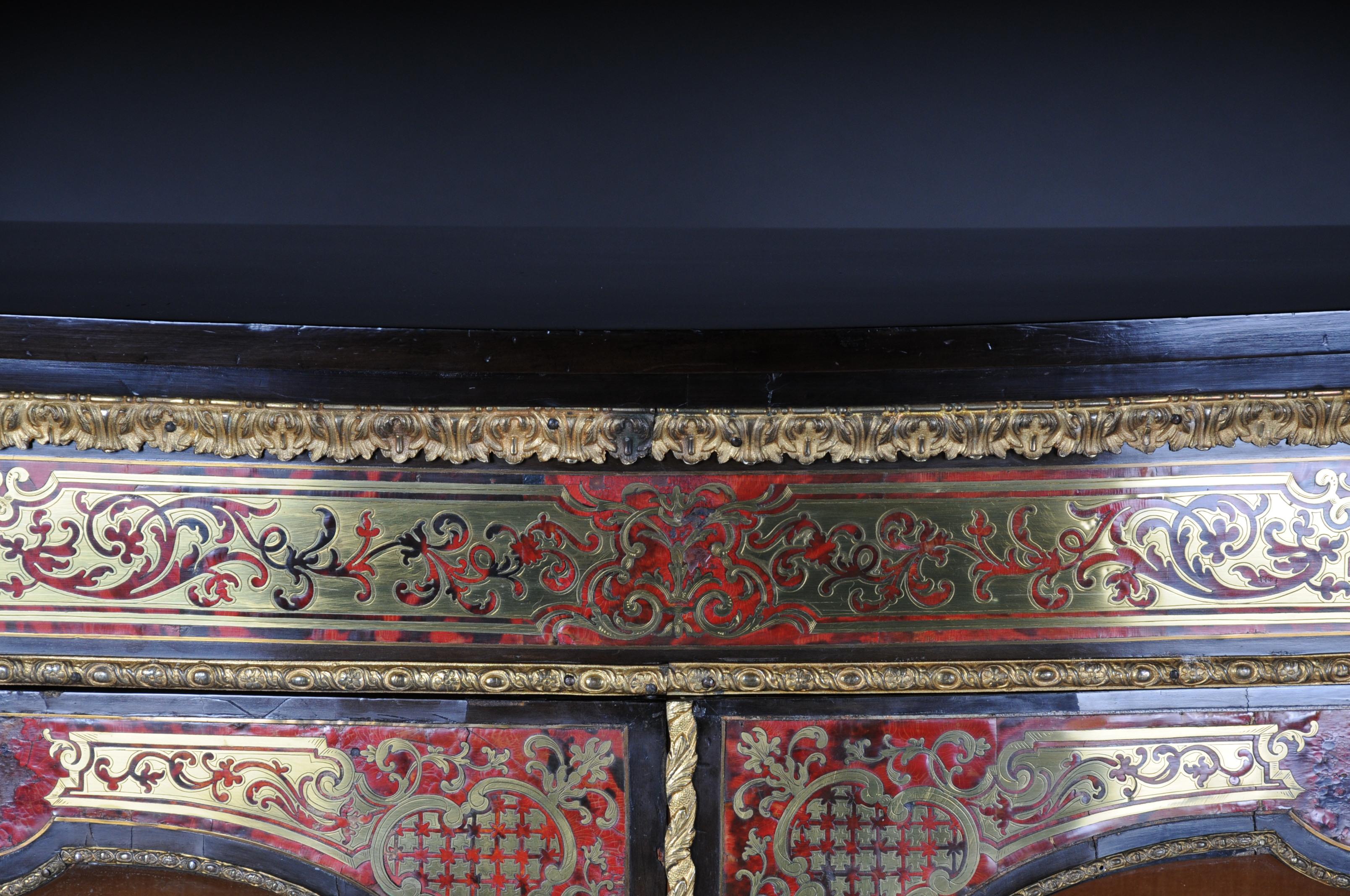 Ebonized Salon Boulle Chest of Drawers Chest of Drawers Napoleon III, Paris For Sale
