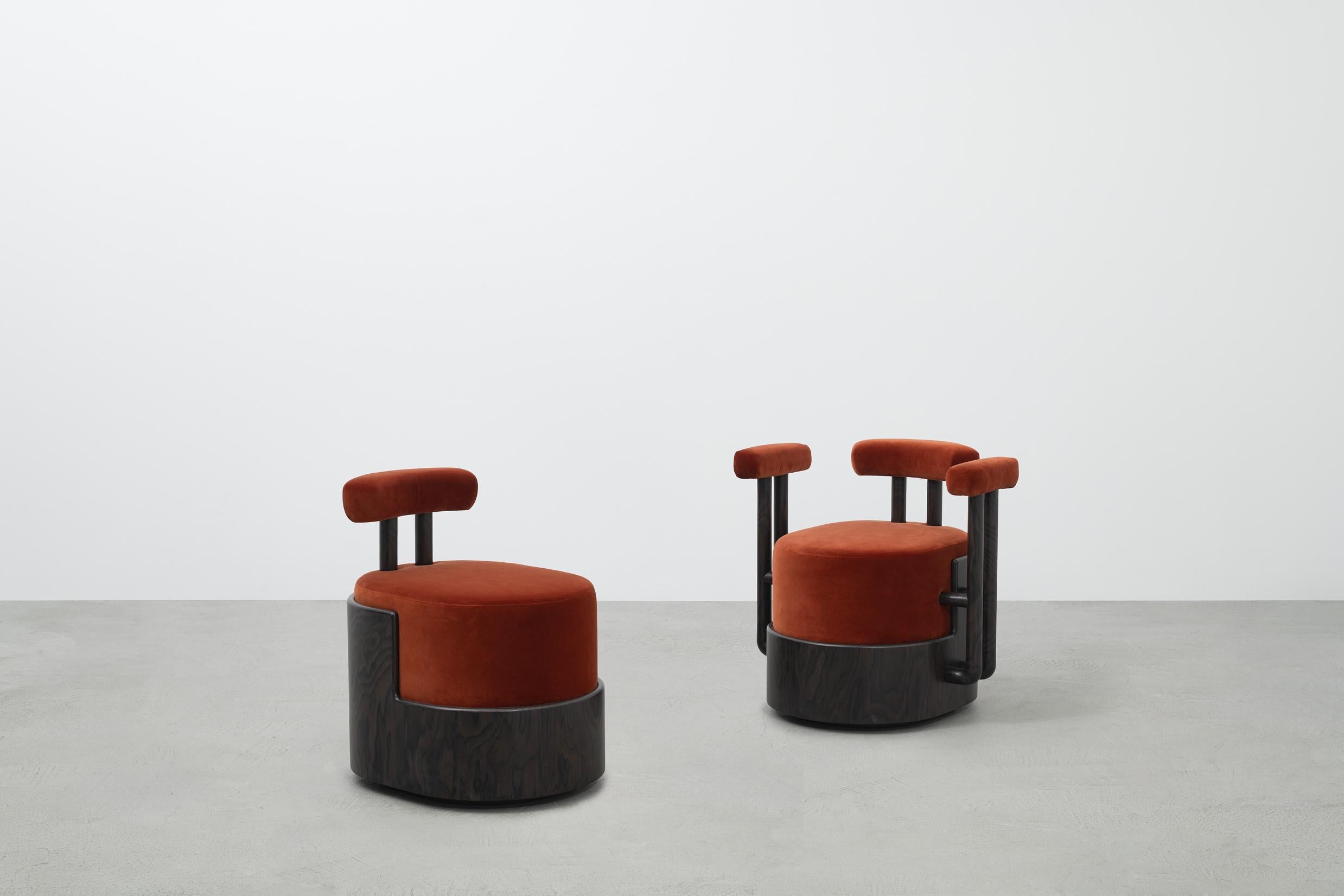 Velvet Salon Chair - Without Armrest For Sale