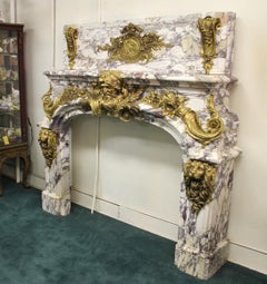Important 19th Century Bronze Mounted Fireplace - “Salon d’Hercules” Versailles