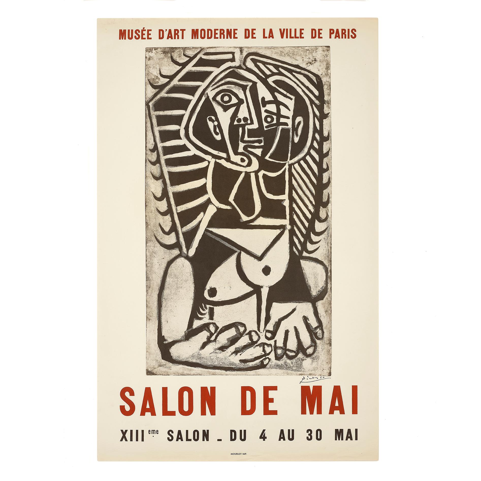 'Salon de Mai' Vintage Picasso Exhibition Poster, 1957