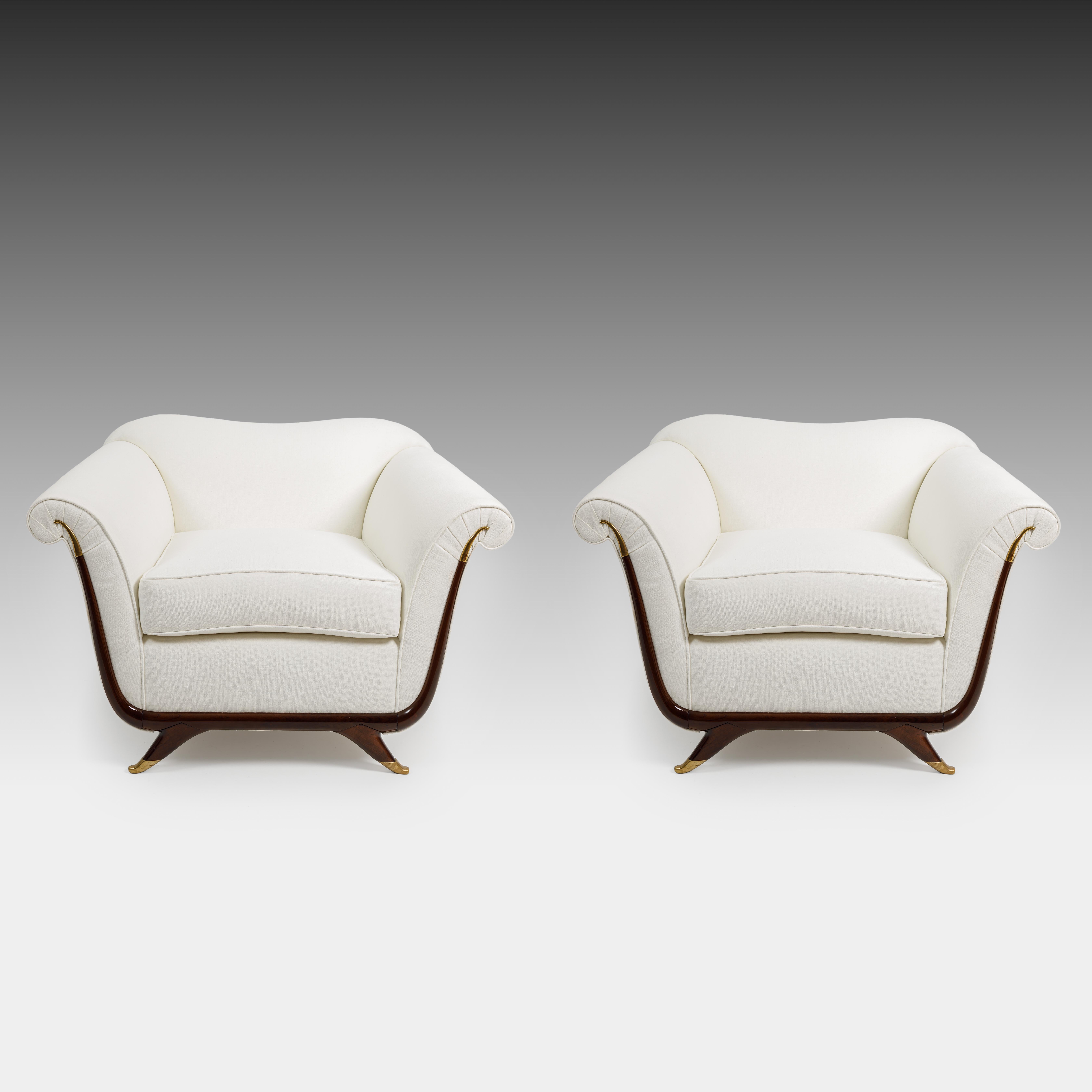 Salon Set of Sofa and Pair of Armchairs Attributed to Guglielmo Ulrich 1