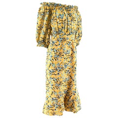 Saloni Grace Floral Silk Midi Dress UK 10