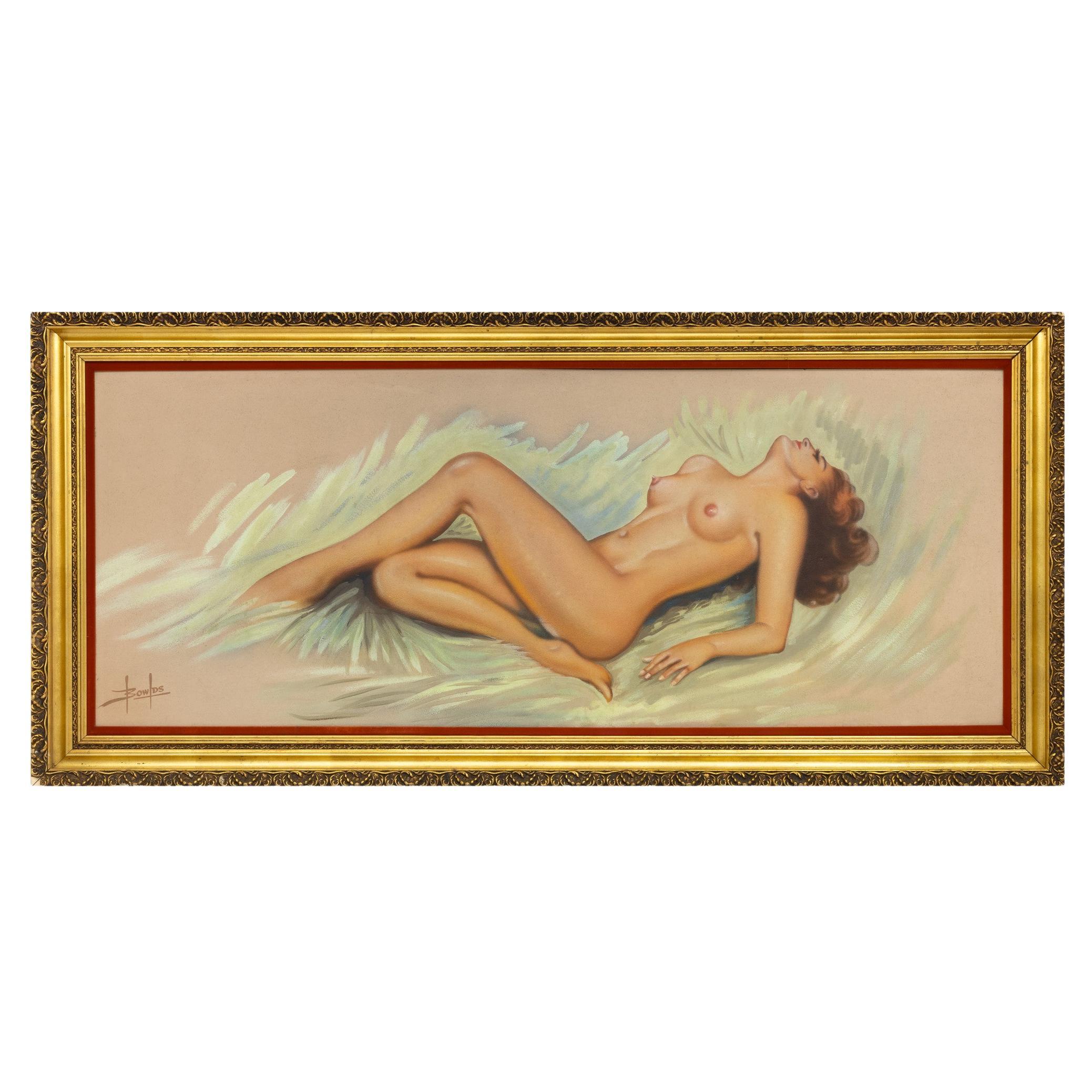 Saloon Akt Originalgemälde von Lou Bowlds im Angebot