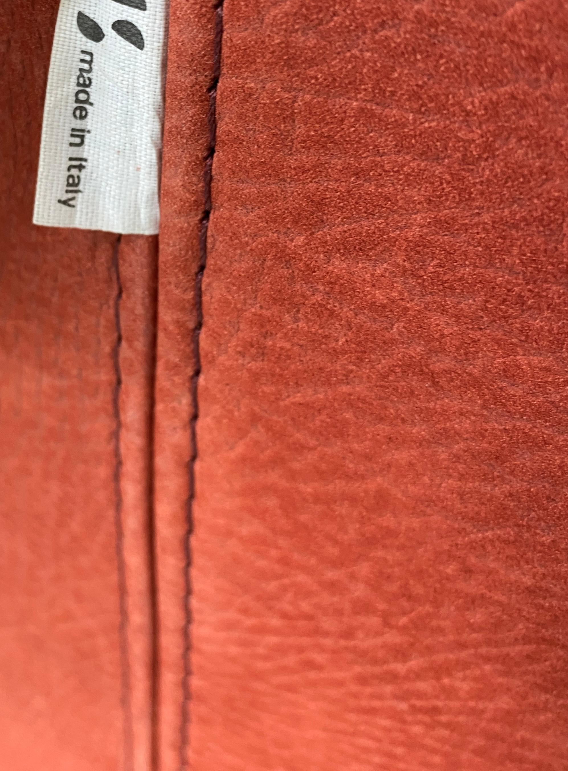 Salotti Italian Leather 2 Seater Sofa and Lounge Chair Set In Good Condition In Miami, FL