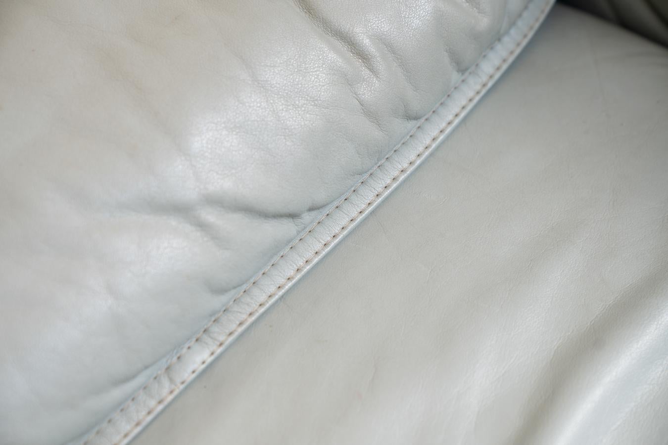 FD SALOTTI light blue faux leather complete living room For Sale 3