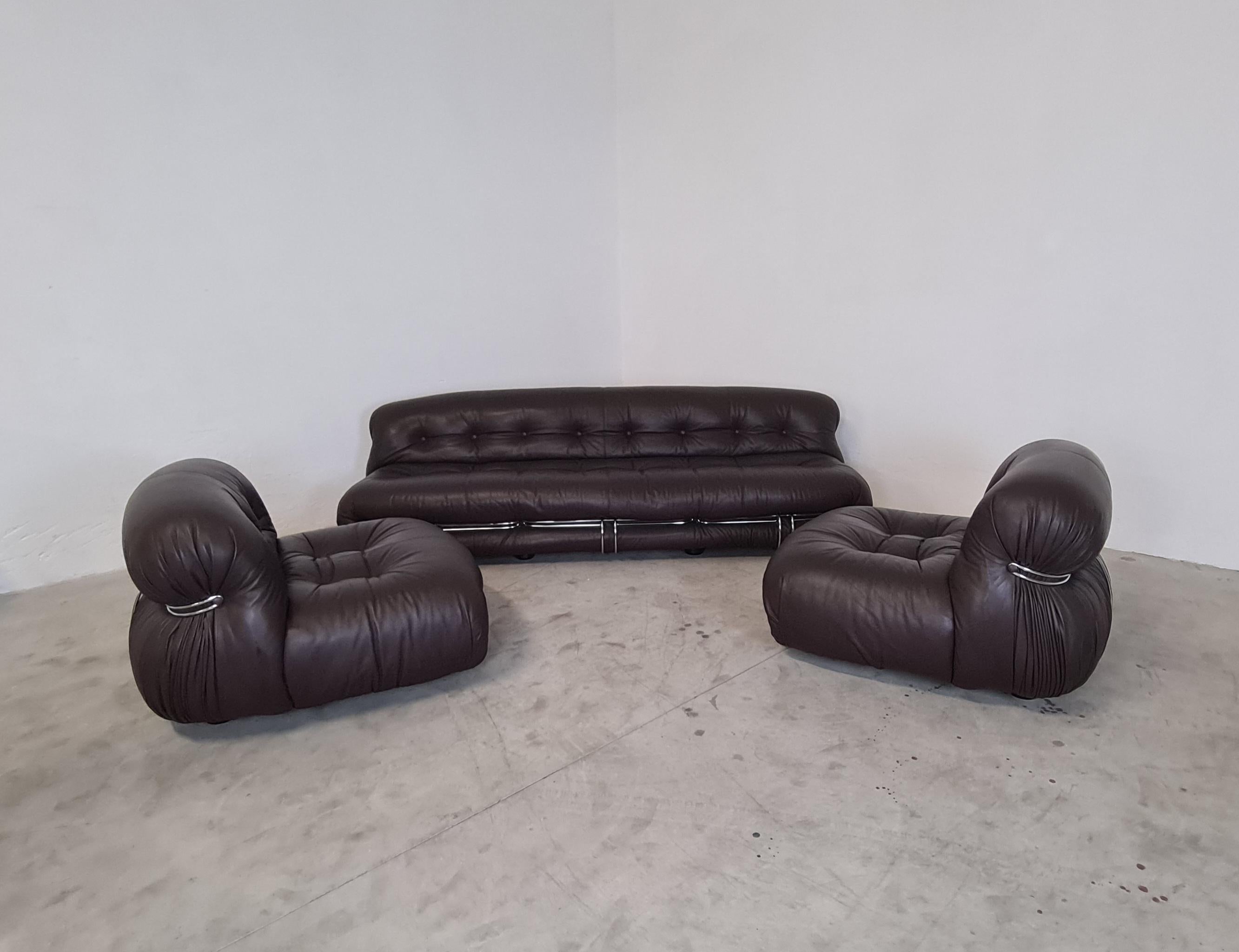 Divano e Poltrone Soriana di Afra e Tobia Scarpa per Cassina in vendita 12