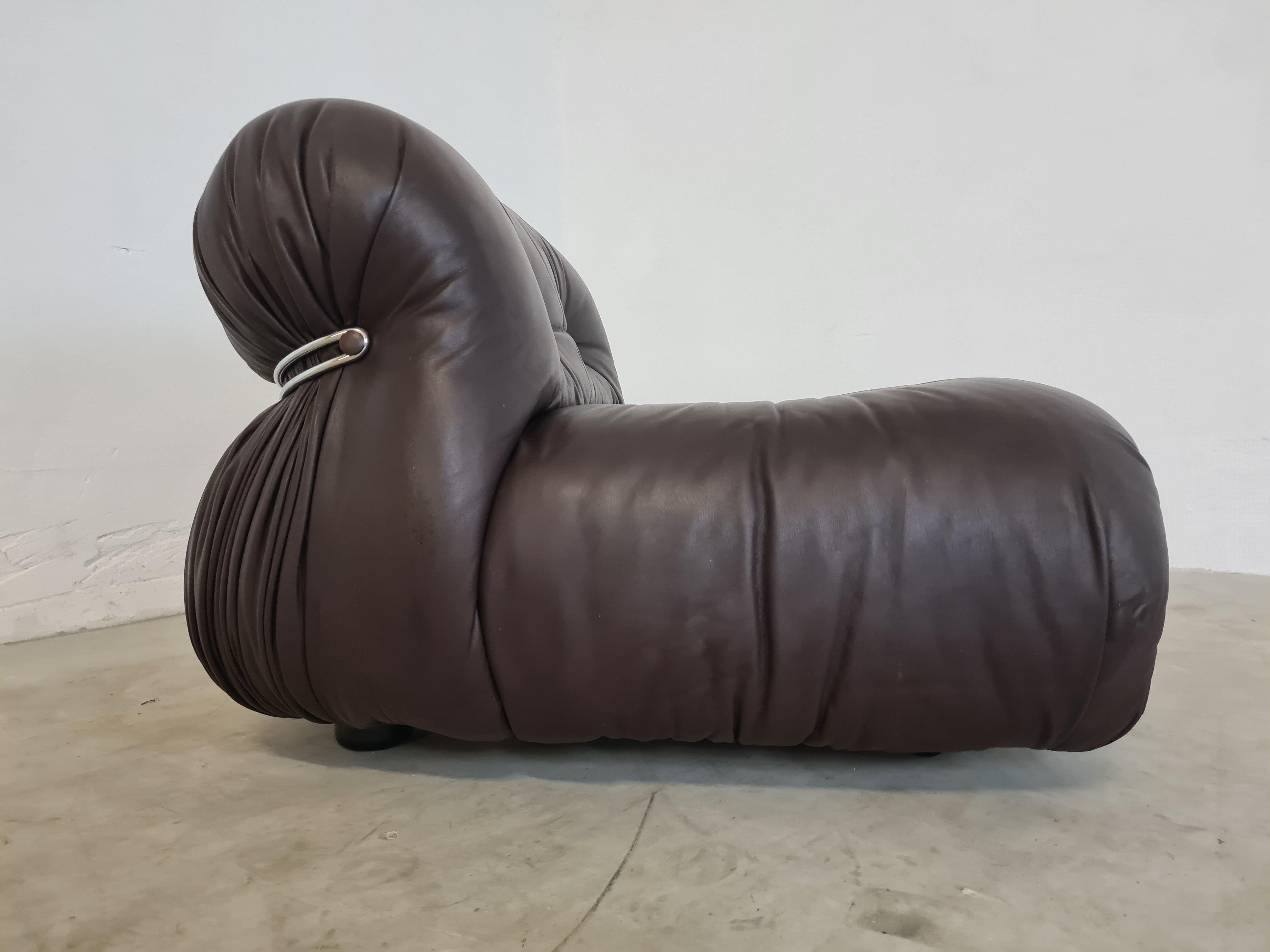 Mid-20th Century Divano e Poltrone Soriana di Afra e Tobia Scarpa per Cassina in vendita