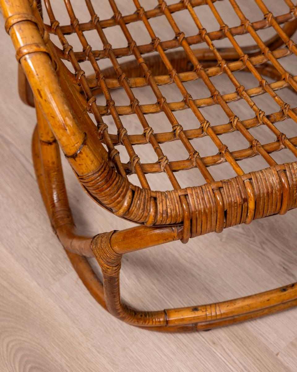 Salon vintage en bambou des années 1950 conçu par Tito Agnoli pour Bonacina en vente 4