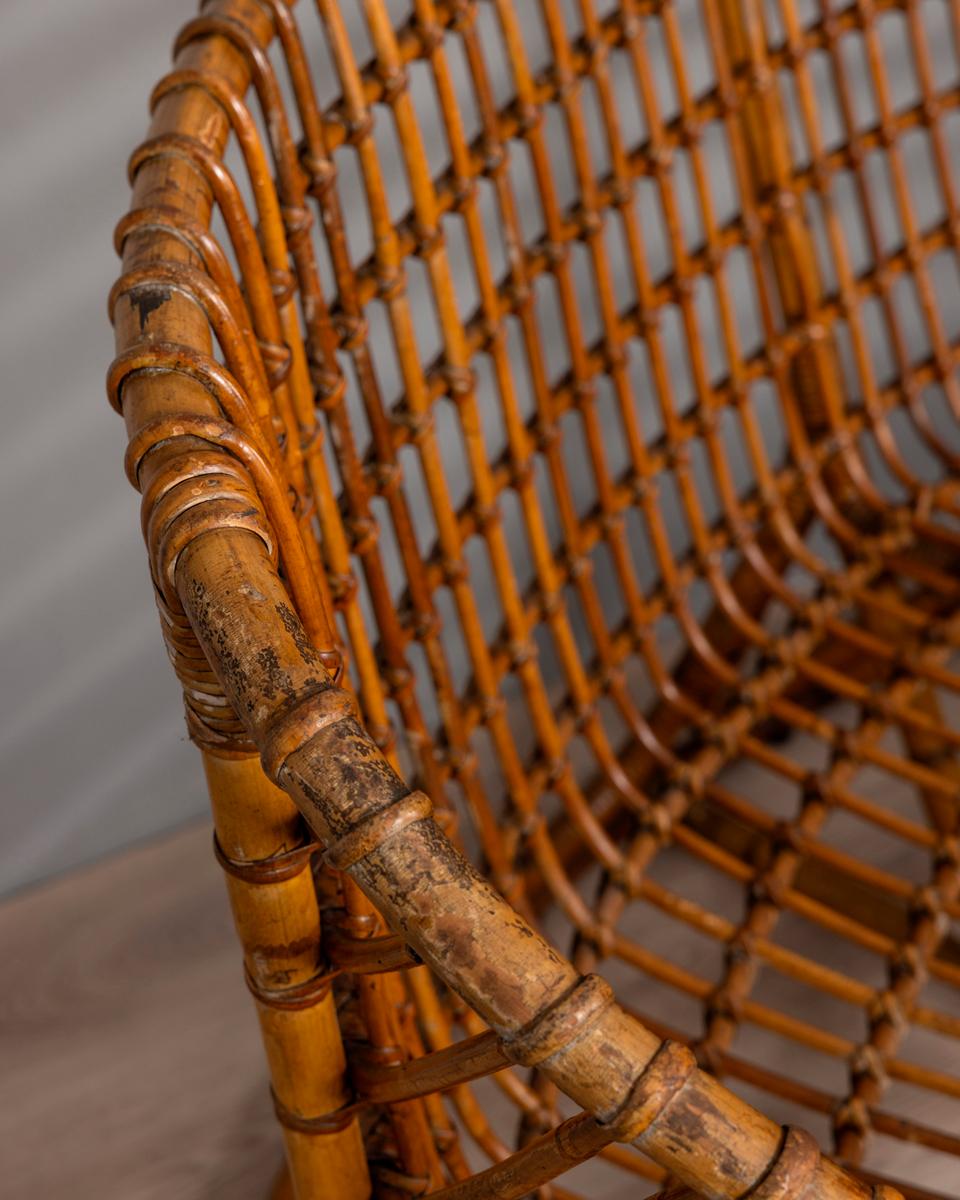 Salon vintage en bambou des années 1950 conçu par Tito Agnoli pour Bonacina en vente 9