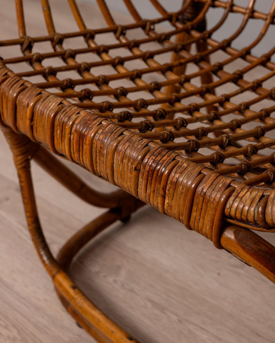 Salon vintage en bambou des années 1950 conçu par Tito Agnoli pour Bonacina en vente 10