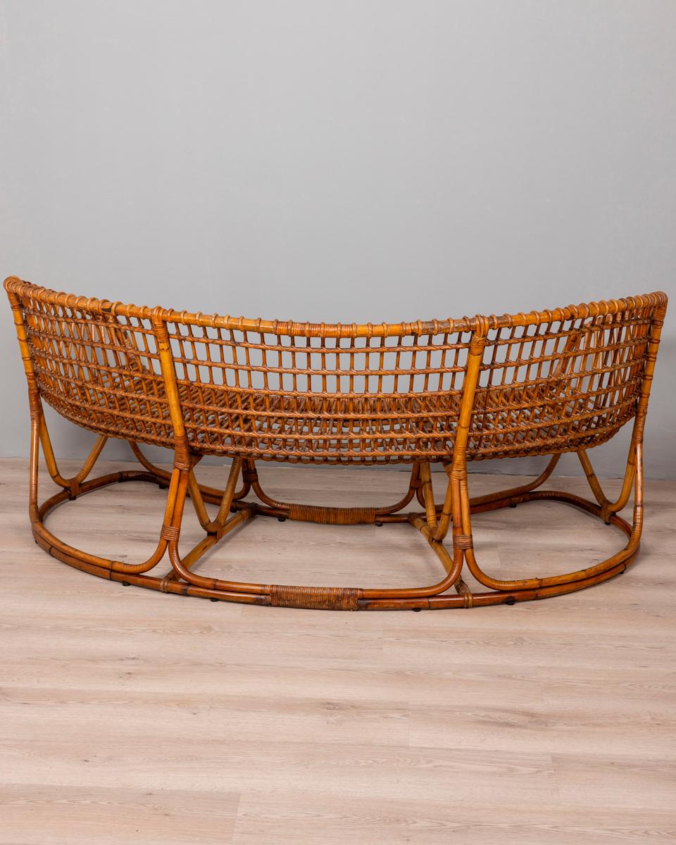 Italian Salon vintage en bambou des années 1950 conçu par Tito Agnoli pour Bonacina en vente