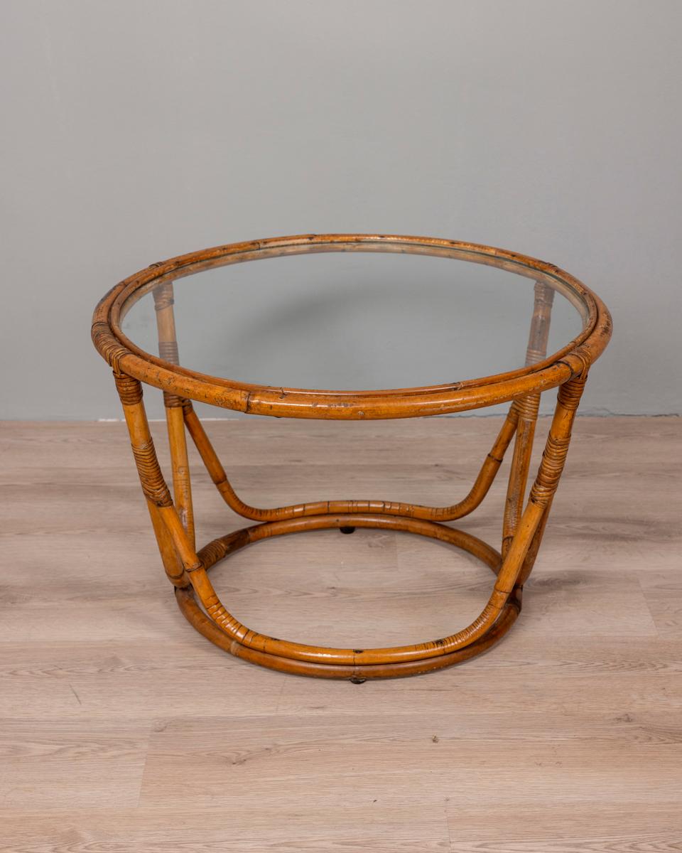Bambou Salon vintage en bambou des années 1950 conçu par Tito Agnoli pour Bonacina en vente