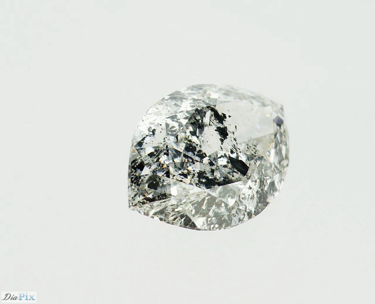 Salz-und-Pfeffer-Diamant, Marquise, 2,40 Karat im Angebot 3