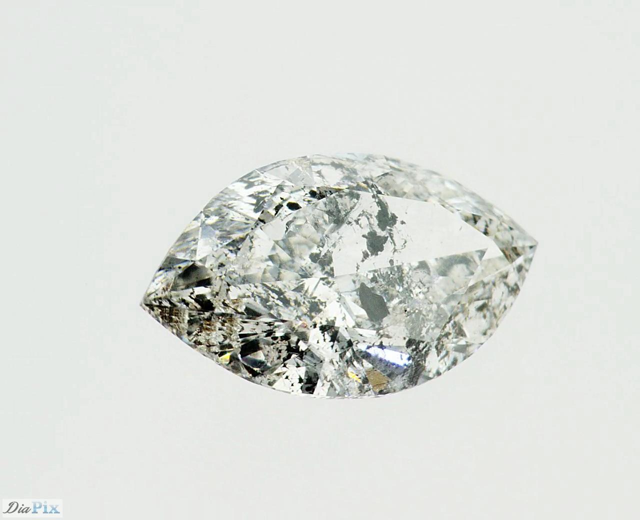 Salz-und-Pfeffer-Diamant, Marquise, 2,40 Karat im Angebot 4