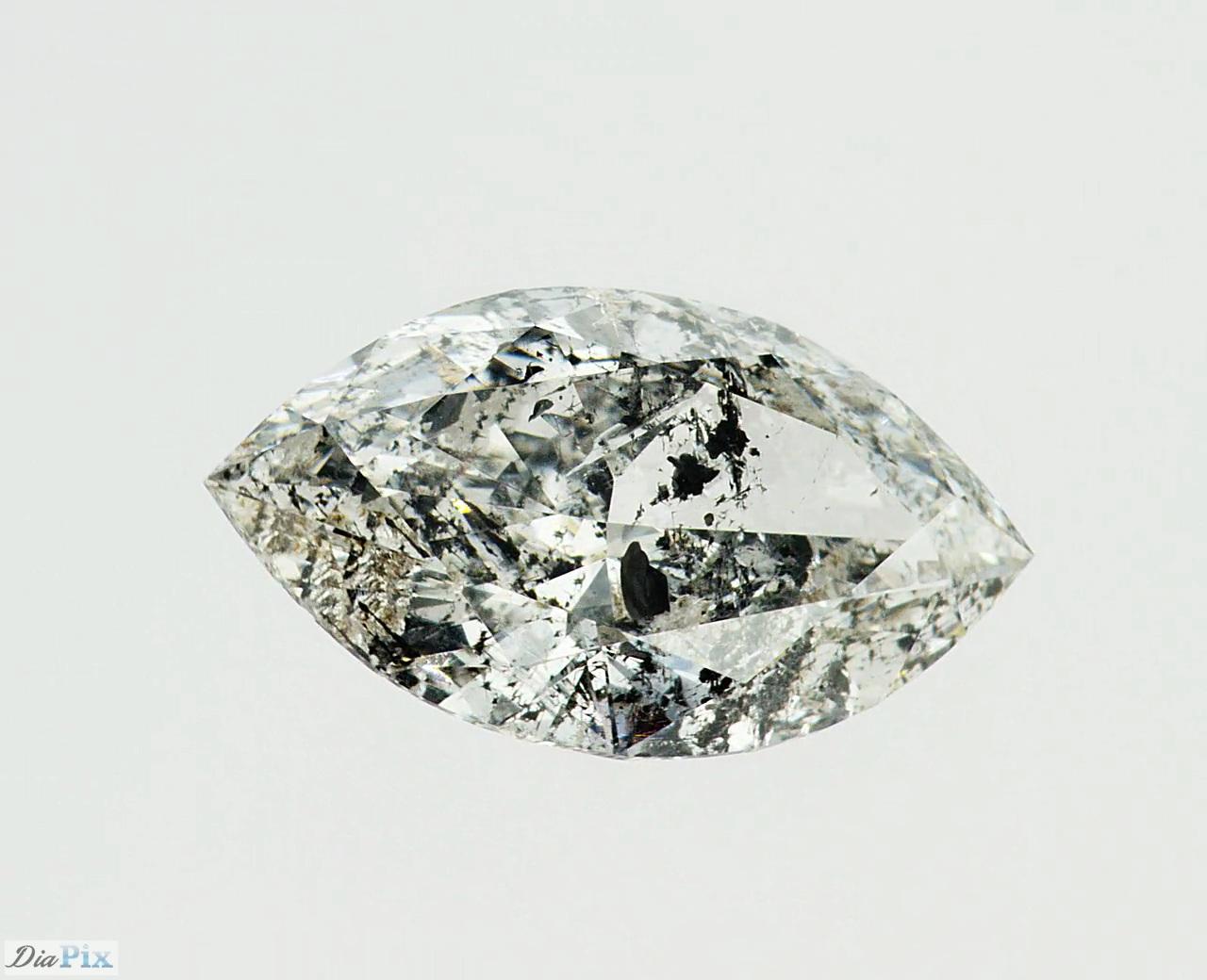 Salt and Pepper Diamond, Marquise, 2.40 Carat For Sale 5