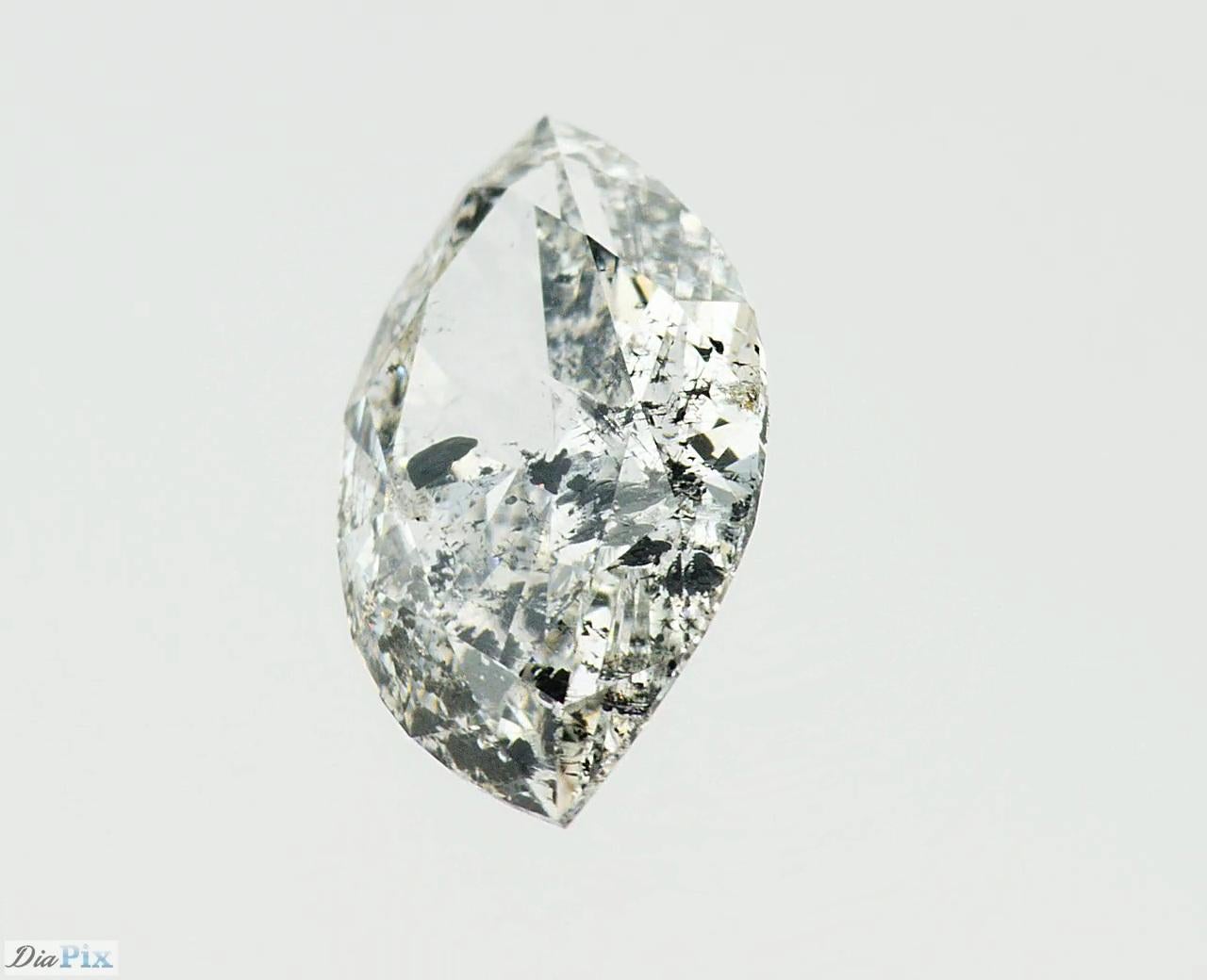 Modern Salt and Pepper Diamond, Marquise, 2.40 Carat For Sale
