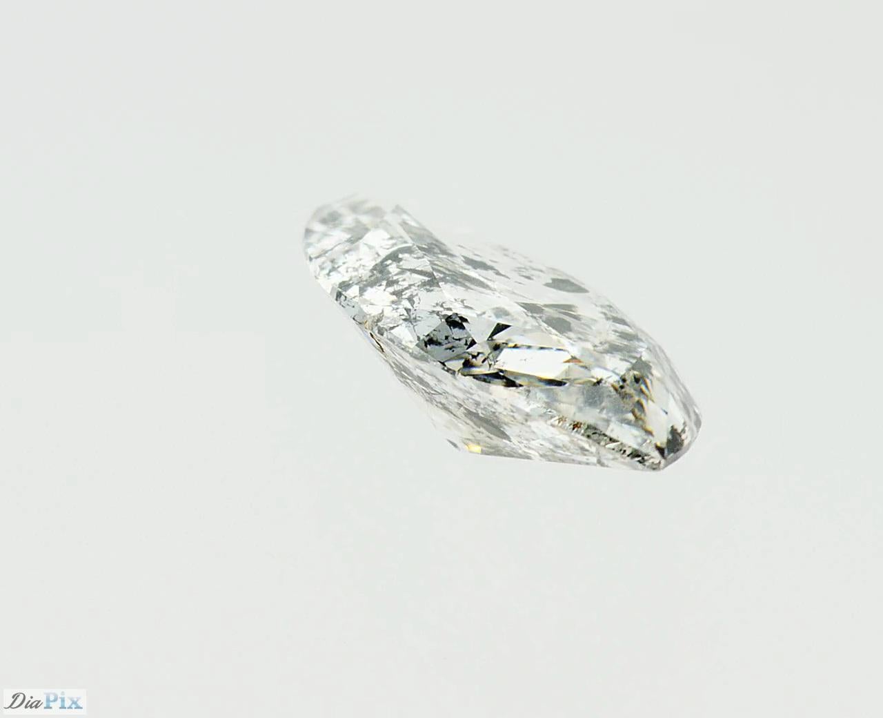 Salz-und-Pfeffer-Diamant, Marquise, 2,40 Karat im Angebot 1