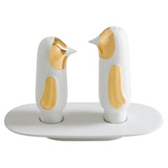 Salt and Pepper Glossy White and Gold Details by Bosa