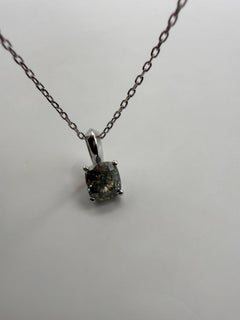 Salt and pepper Pendant 14KT gold pendant necklace 18"