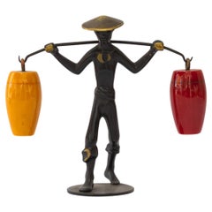 Salz- und Pfefferstreuerhalter Chinesische Figur von Richard Rohac um 1950