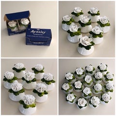 Salt and Pepper Shakers by Aynsley 1950s Fine Bone China, England