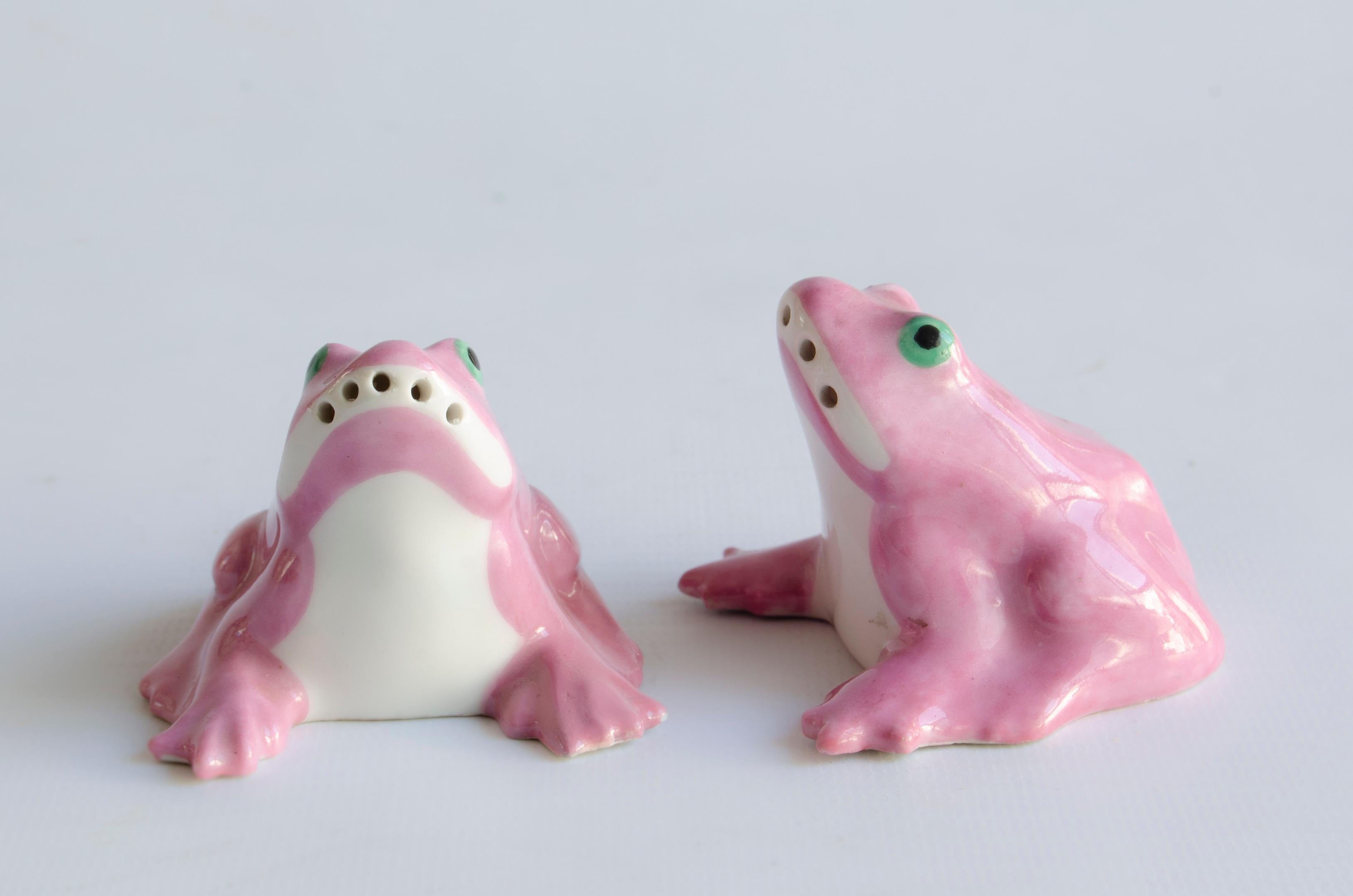 Art Deco Salt and Pepper Shakers 'Frogs' Limoge
