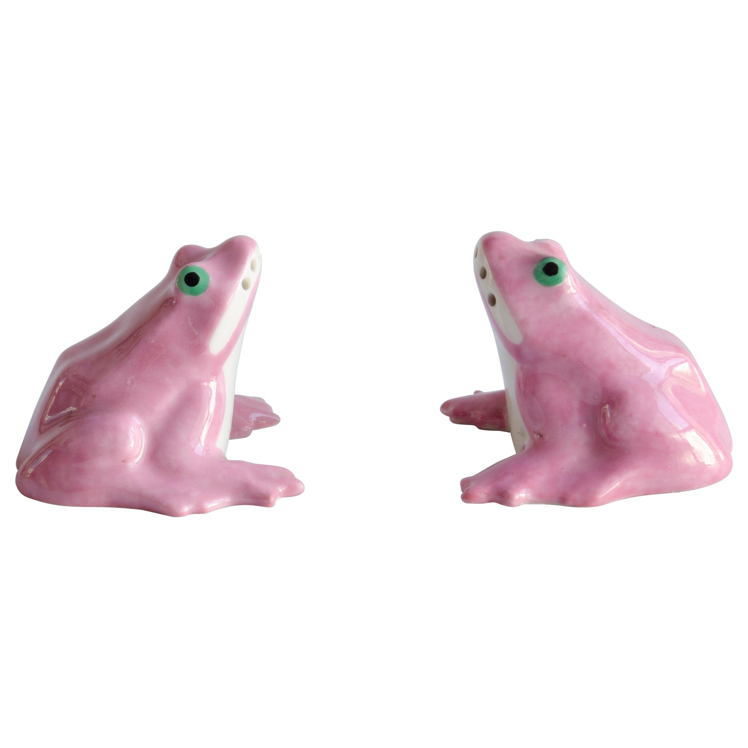 Salt and Pepper Shakers 'Frogs' Limoge