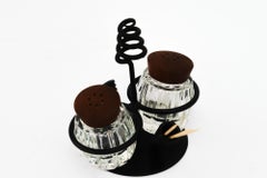 Vintage Salt and pepper with two toothpick holders vienna around 1950s 