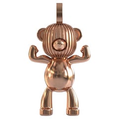 SALT & APES  INVINCIBLE Teddy Bear  Necklace Pendant  Men  18Kt Rosé Gold